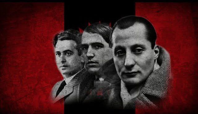 Onésimo Redondo, Ramino Ledesma y Jose Antonio.
