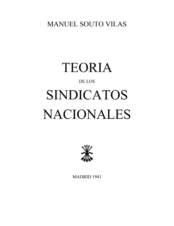 Teoría de los Sindicatos Nacionales