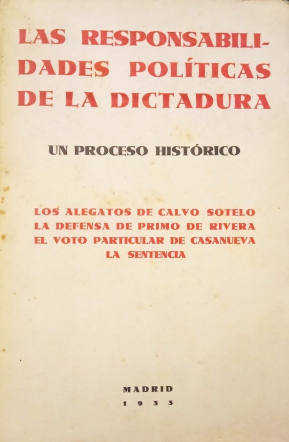 Las responsabilidades políticas de la dictadura