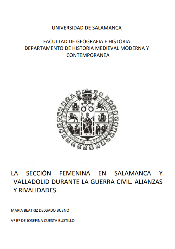 La Sección Femenina en Salamanca y Valladolid.
